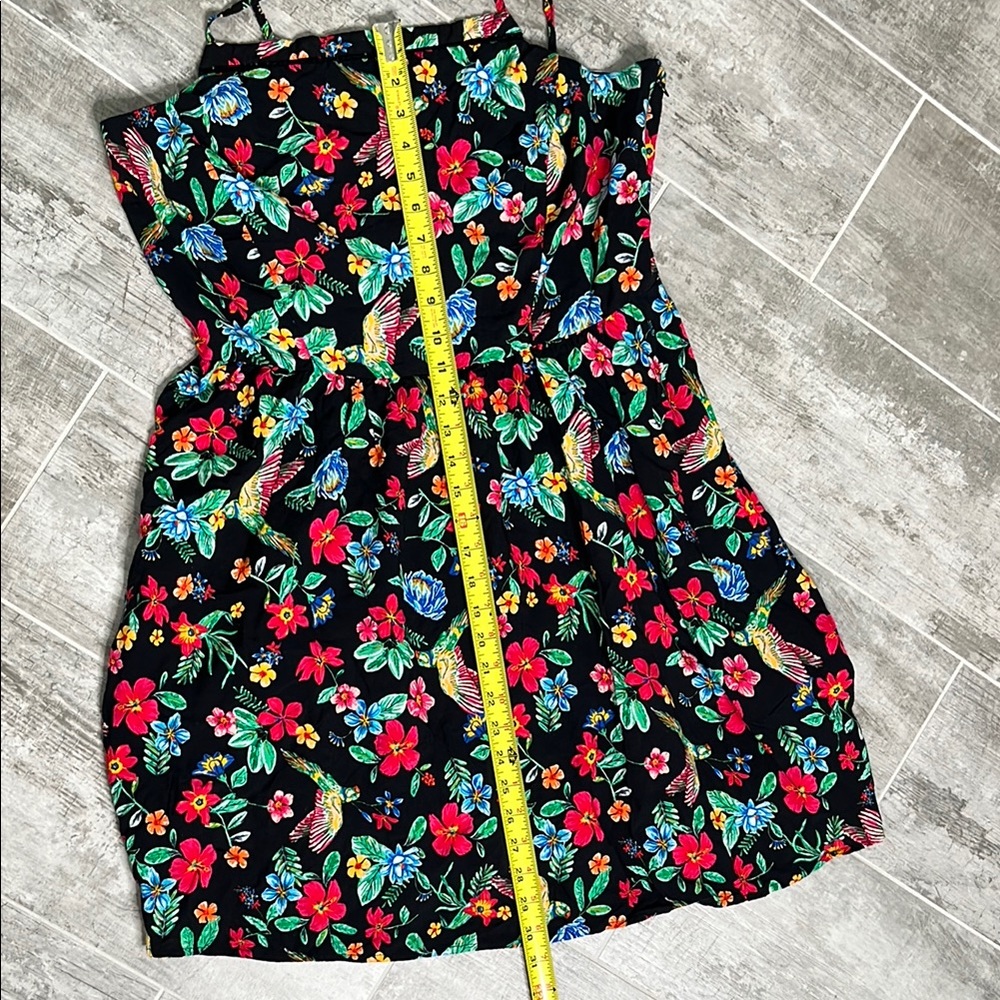 Floral Black Mini Dress - Picture 7 of 8